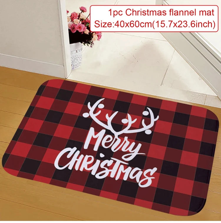 Christmas Door Mat Santa Claus Outdoor Carpet