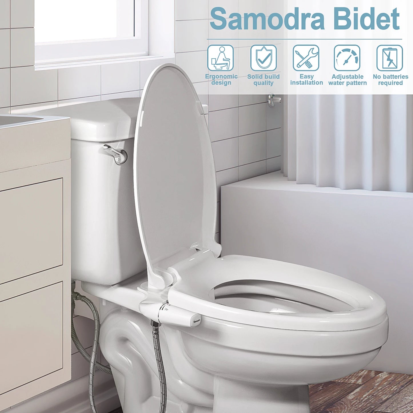 SAMODRA Bidet Ultra-Slim Toilet Seat