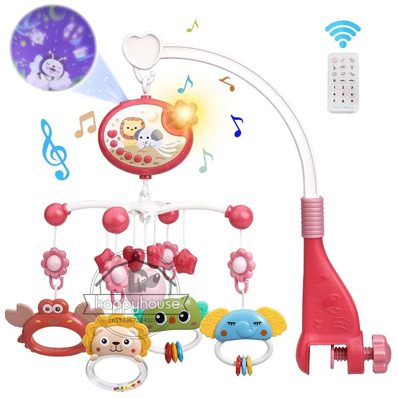 Musical Baby Crib Mobile with Lights Music Projection for Infants 0-6 Months