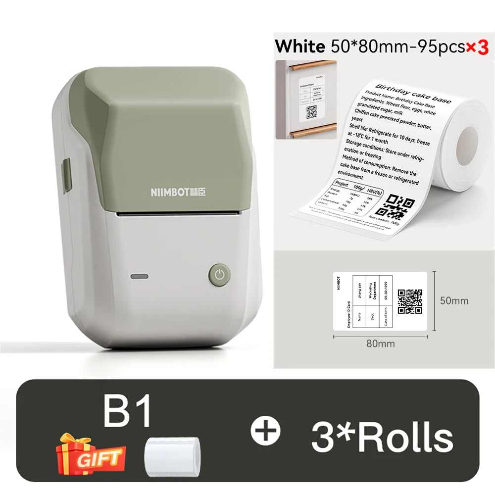 NIIMBOT B1 Portable Thermal Printer Compatible with Smartphones & PC