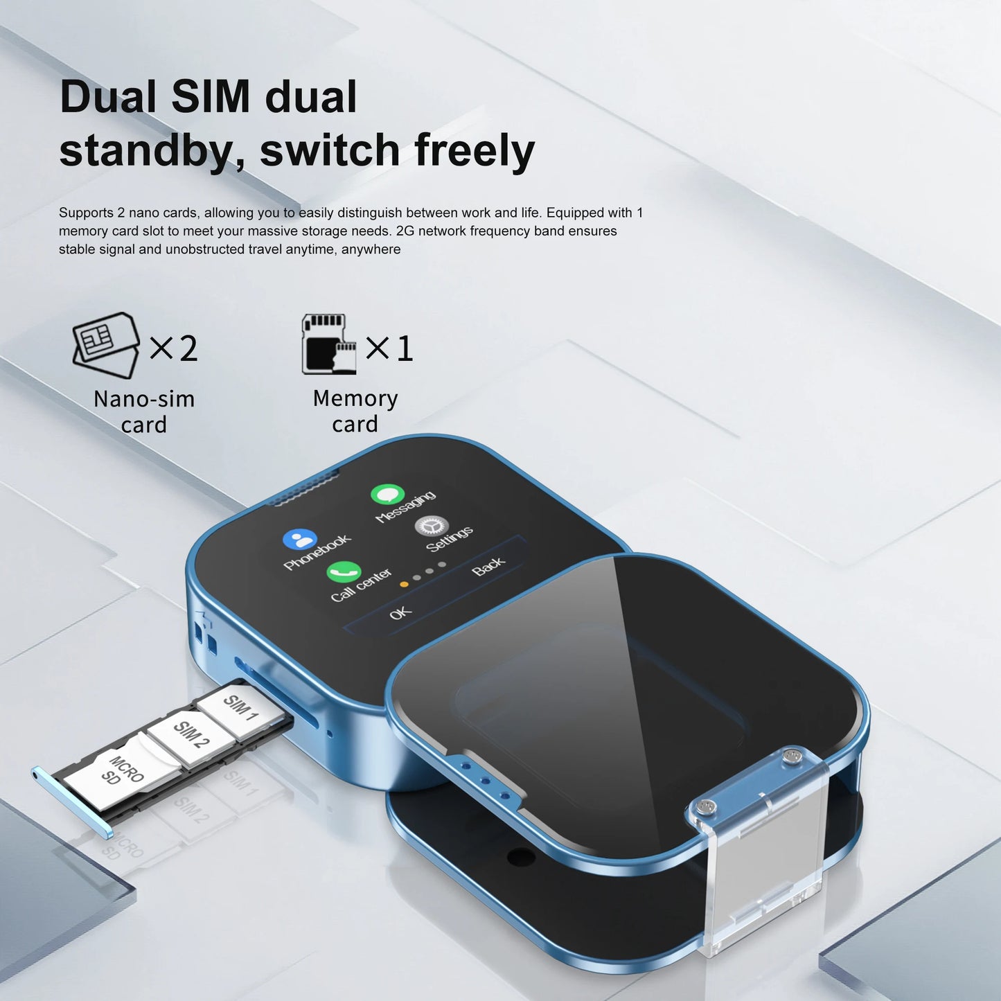 SERVO i19 Rotate Small Box Touch Mobile Phone