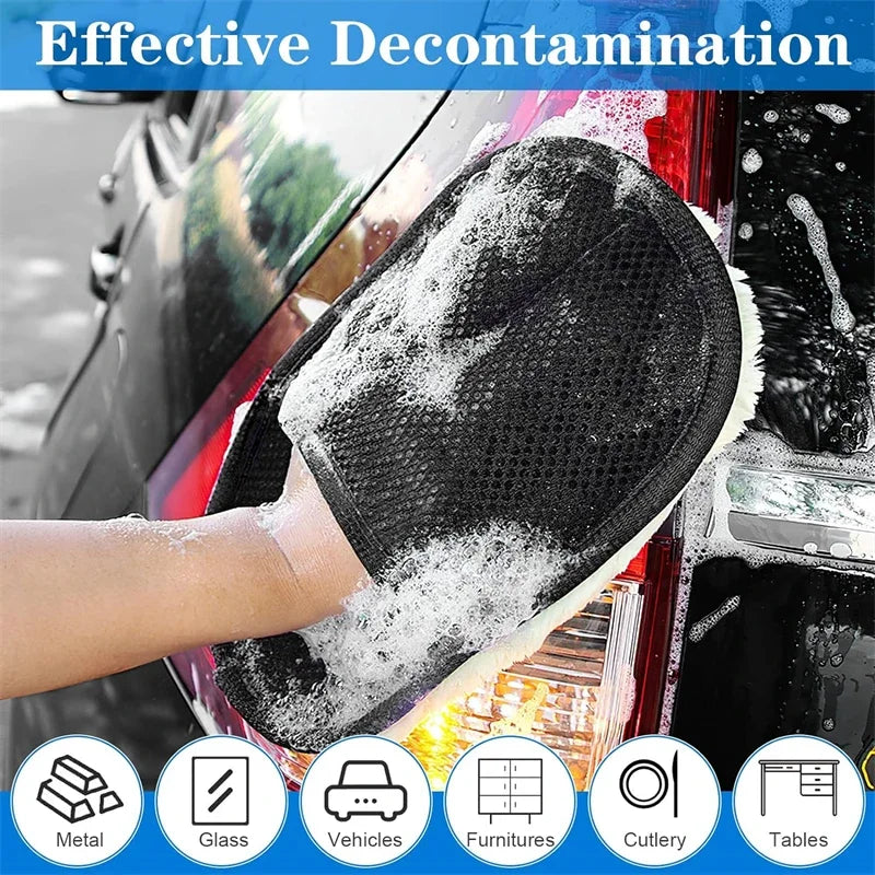 1/10Pcs Car Cleaning Sponge Glove