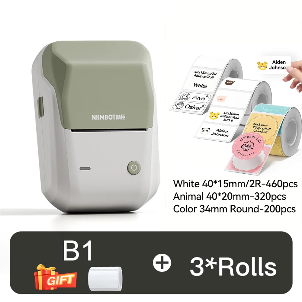 NIIMBOT B1 Portable Thermal Printer Compatible with Smartphones & PC