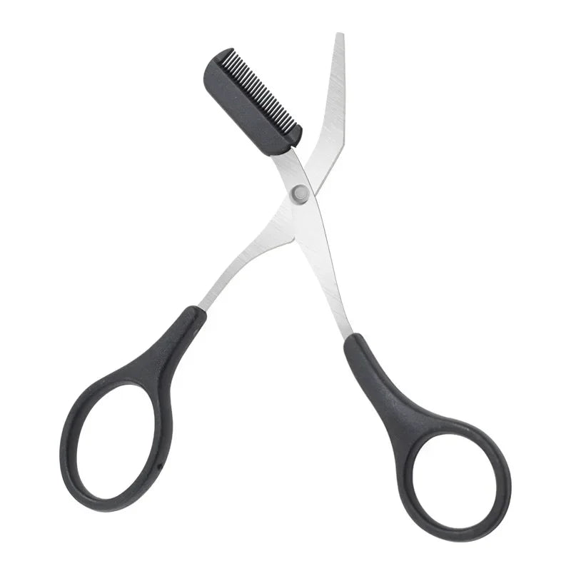 Trimmer Stainless Steel Eyebrow Scissors with Comb Hair Removal Shaver