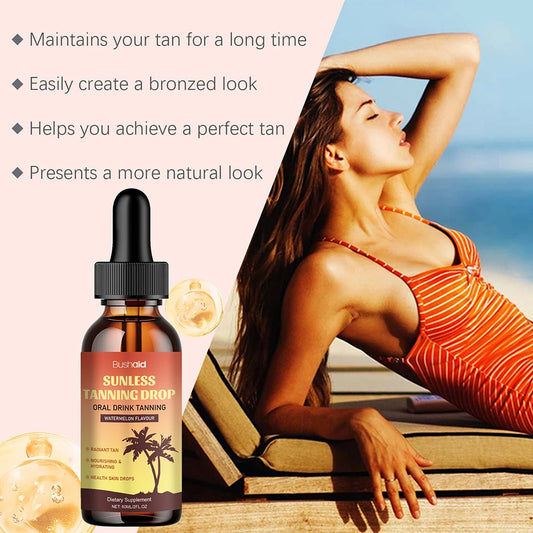 Tanning Drops Bronzer Natural Drinkable Nourishing Self Tanner