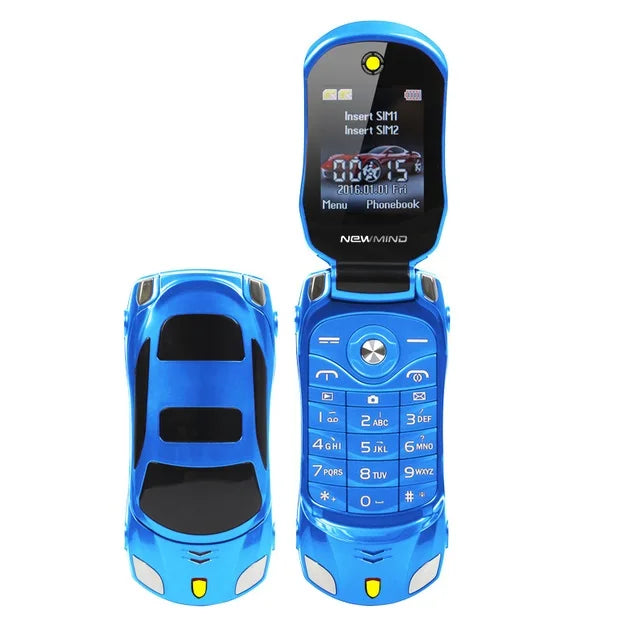 Original Newmind F15 Unlocked Flip Mobile Phone Designed as Mini Sport Car