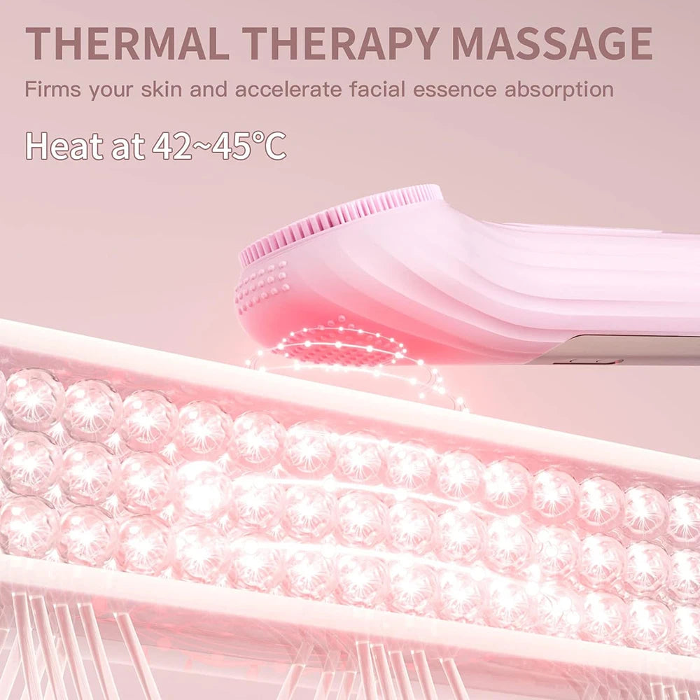 Sonic Waterproof Facial Cleansing Brush Rechargeable Scrubber & Exfoliating Vibrating