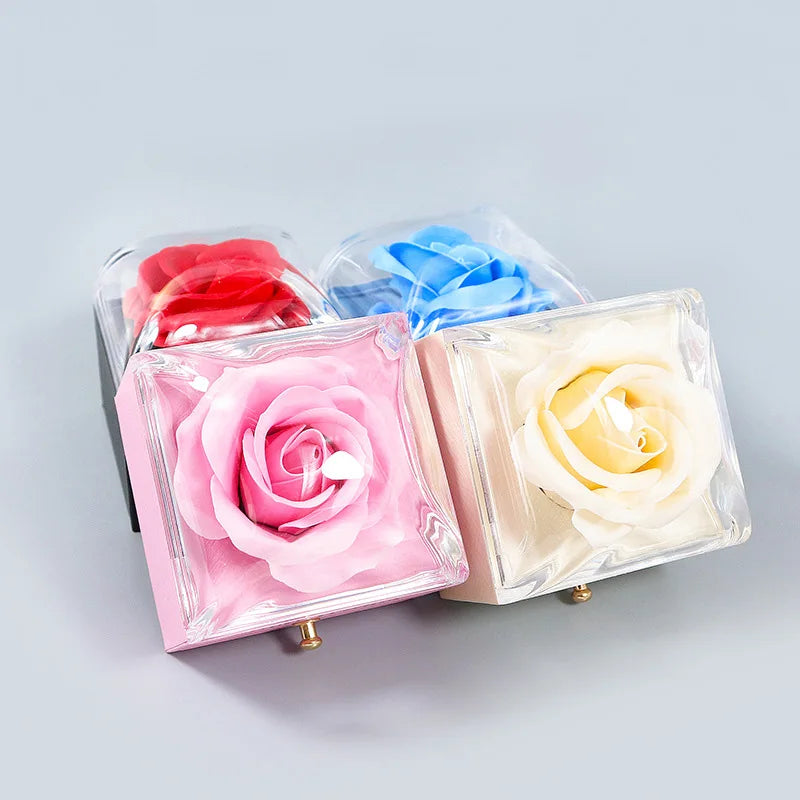 New Rose Flower Jewelry Box for Necklaces