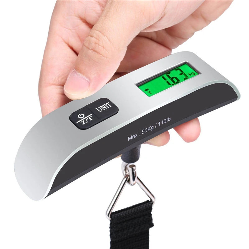 Portable Scale Digital LCD Display 110lb/50kg Electronic Luggage Hanging Suitcase Travel Weighs