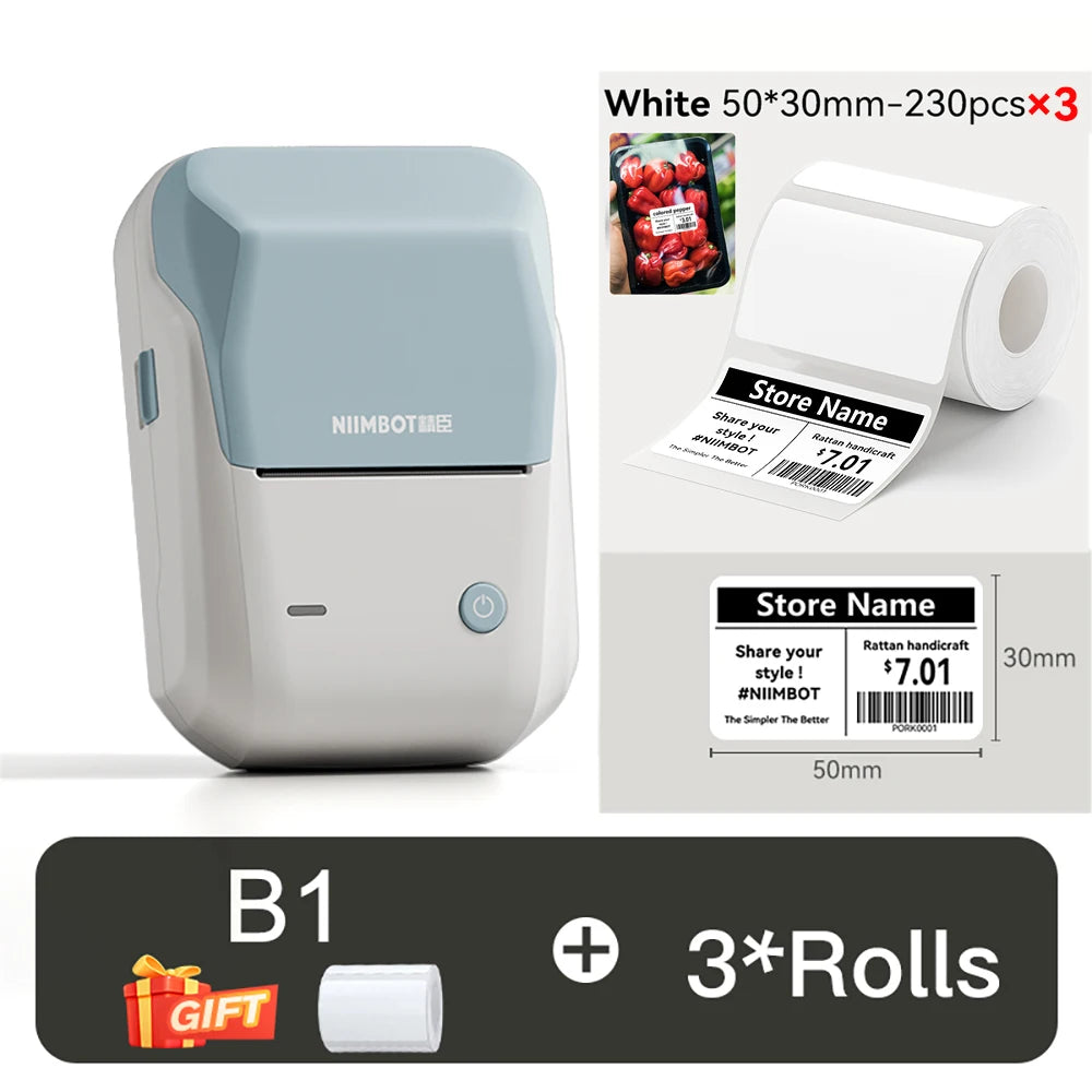 NIIMBOT B1 Portable Thermal Printer Compatible with Smartphones & PC