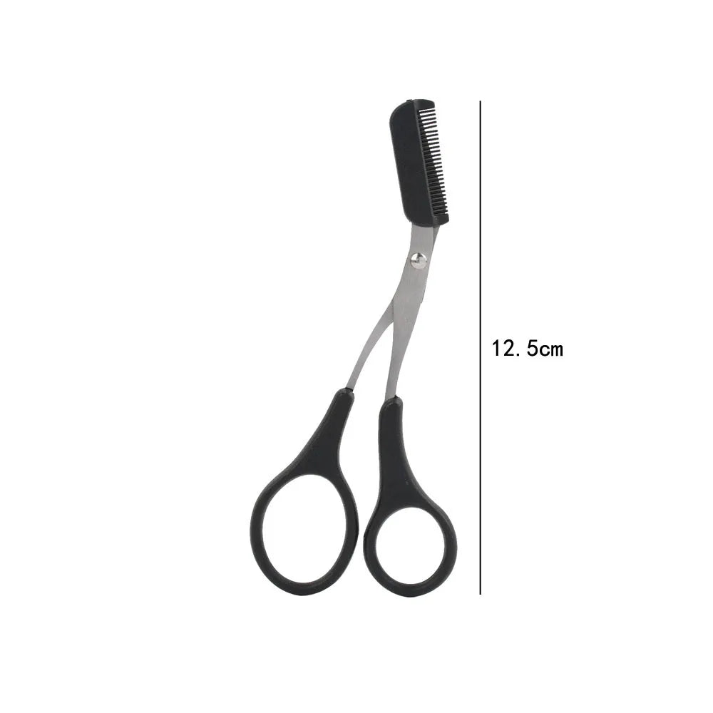 Trimmer Stainless Steel Eyebrow Scissors with Comb Hair Removal Shaver