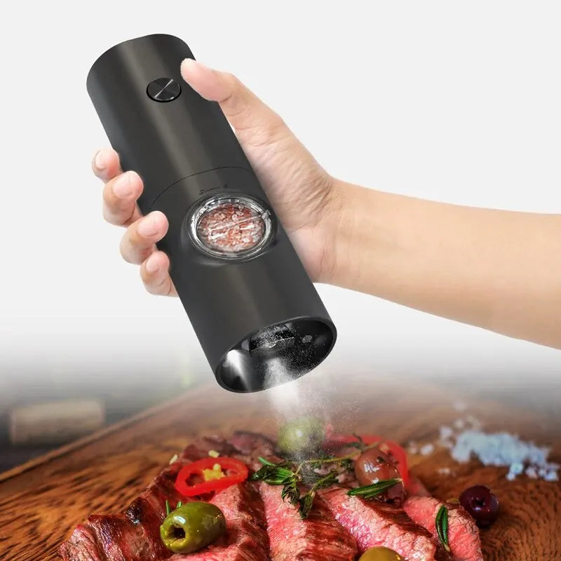 Electric Automatic Mill Pepper And Salt Grinder With LED Light