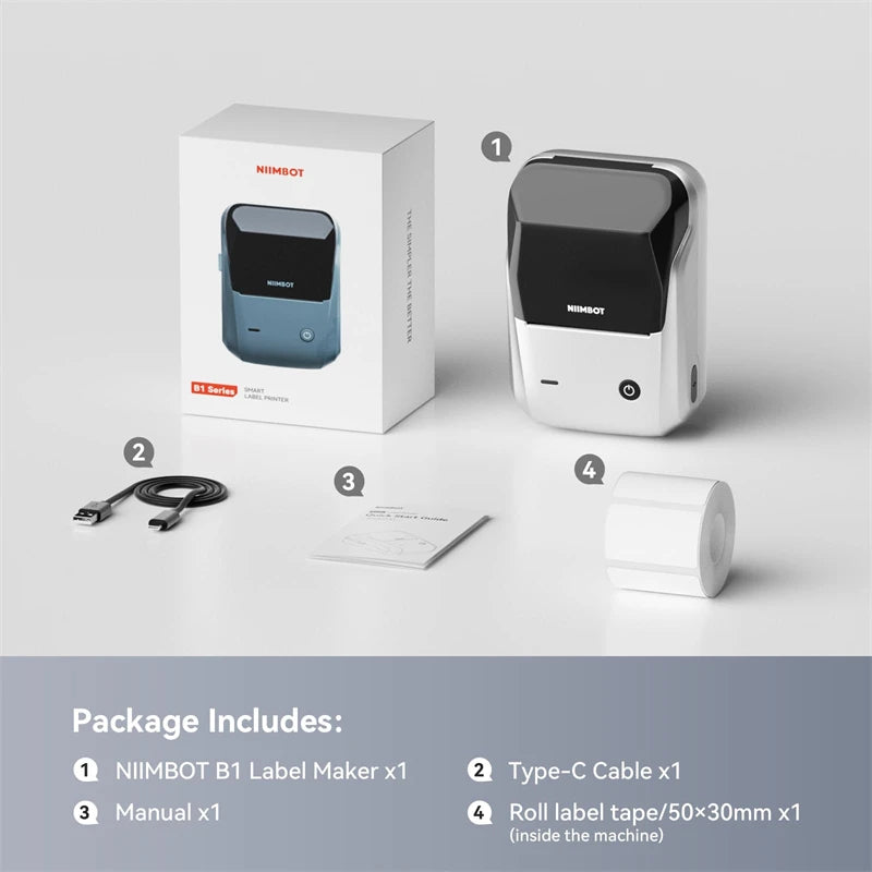 NIIMBOT B1 Portable Thermal Printer Compatible with Smartphones & PC