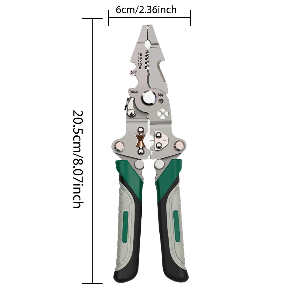 Foldable wire stripper, pulley design multi-function electrician wire splitter