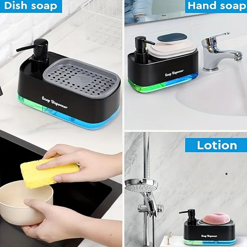 Hand and Dish Soap Dispenser Set 2-in-1 for Kitchen Sink