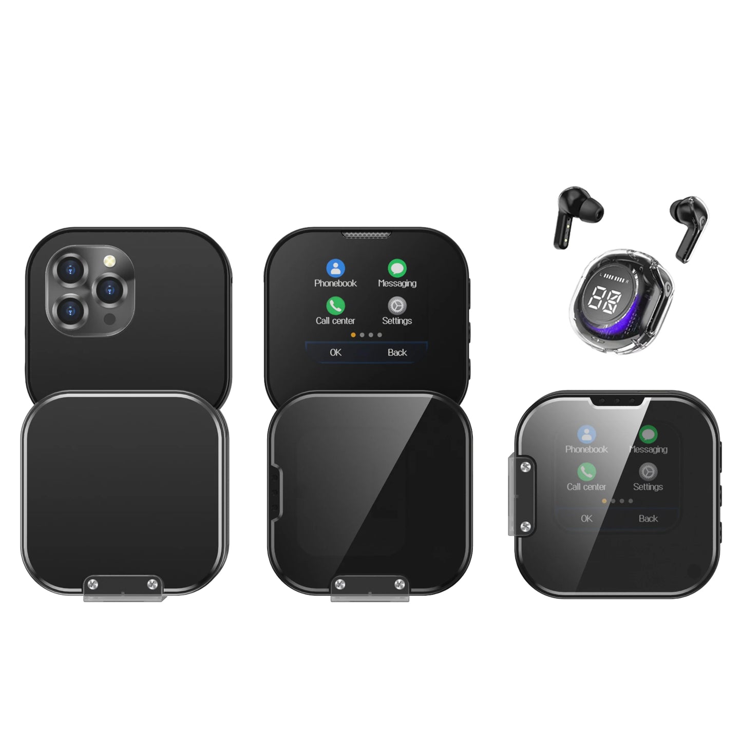 SERVO i19 Rotate Small Box Touch Mobile Phone