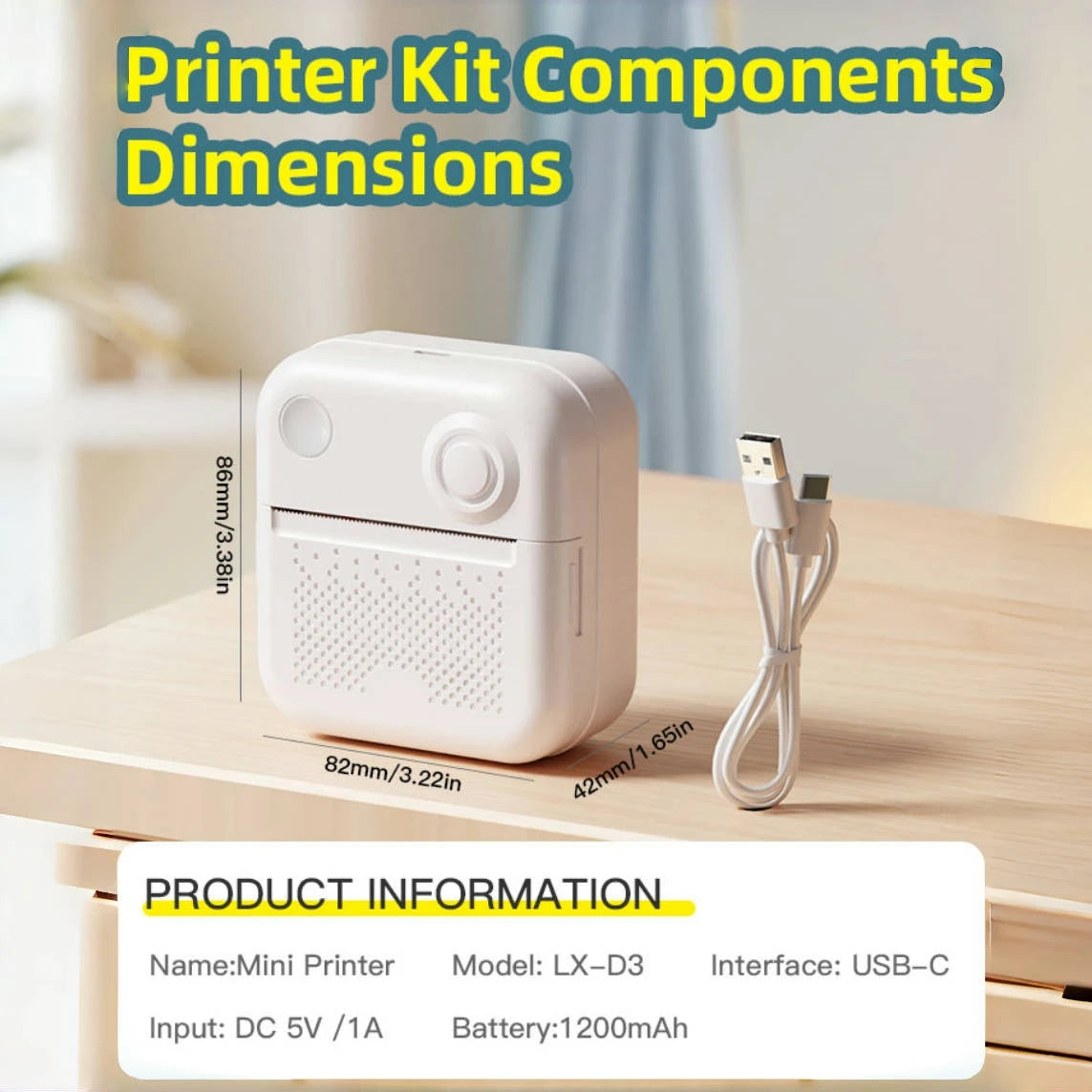 Dolewa D3 Portable Mini Printer