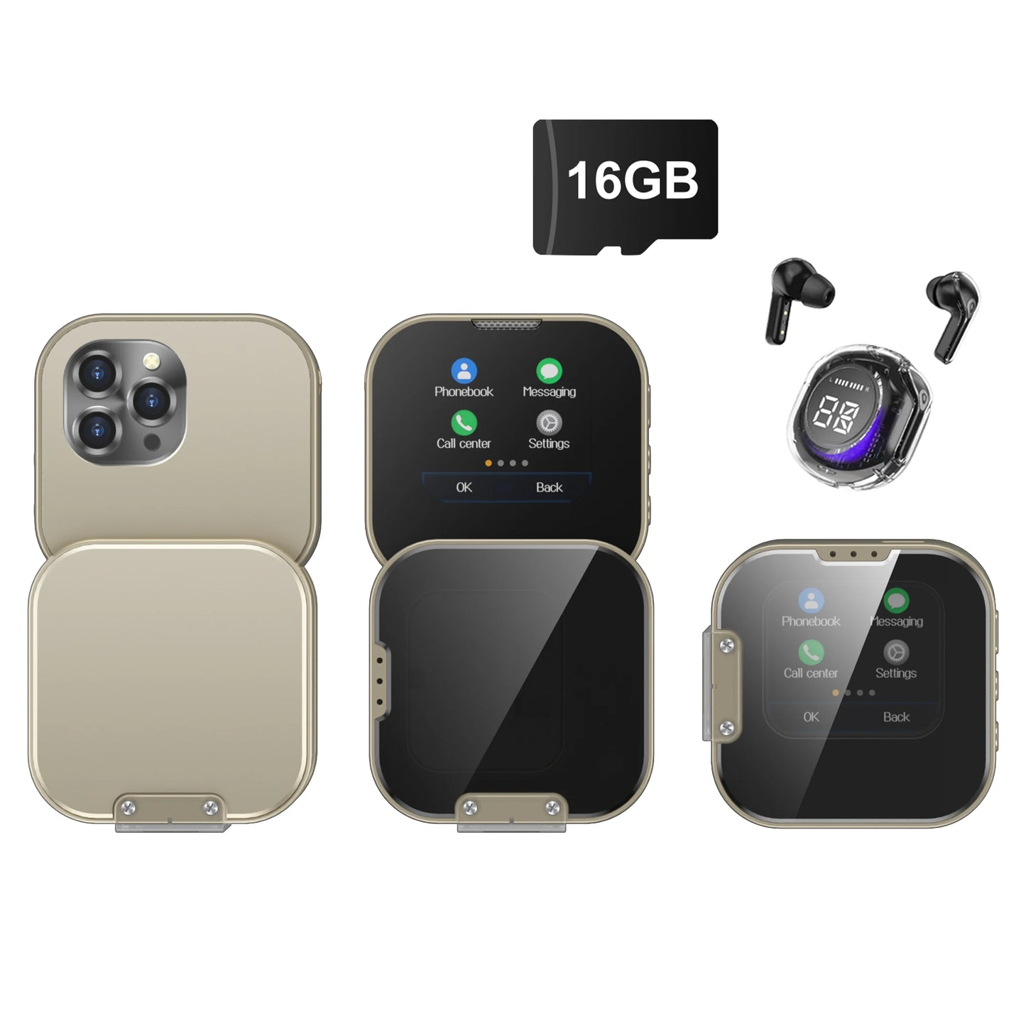 SERVO i19 Rotate Small Box Touch Mobile Phone