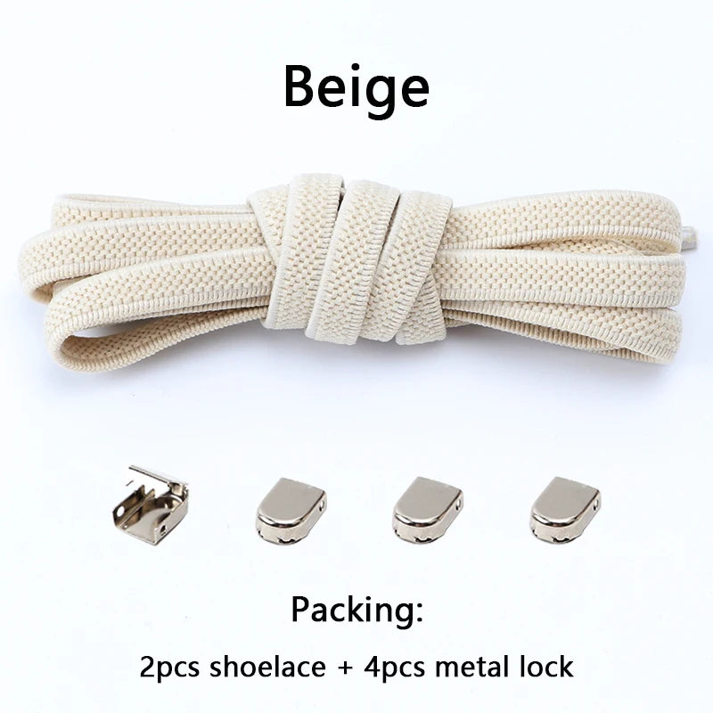 No Tie Elastic Shoe Laces One Size Fits All Adult and Kids Shoes