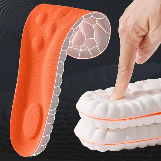 1/2/4pairs Latex Sport Insoles Soft High Elasticity Shoe Pads