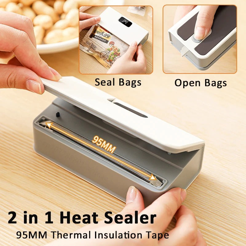 Plastic Bag Sealer Mini Heat Bag Sealing Machine Rechargeable Handheld Food Packaging Heat Sealer Thermal Bags Sealing Machine