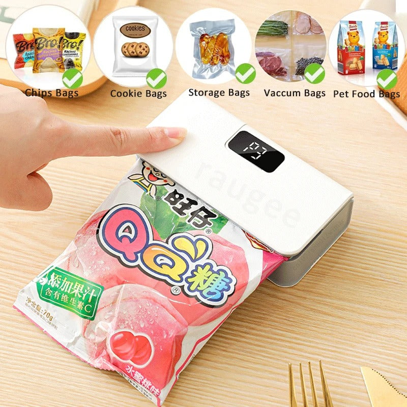 Plastic Bag Sealer Mini Heat Bag Sealing Machine Rechargeable Handheld Food Packaging Heat Sealer Thermal Bags Sealing Machine