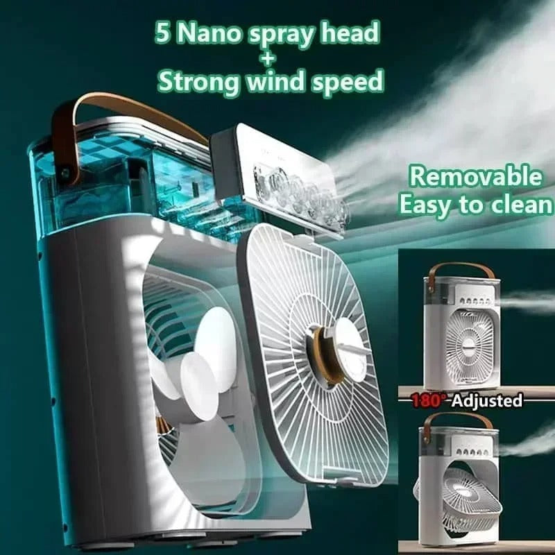 3 In 1 New Fan AIr Conditioner Household Small Air Cooler LED