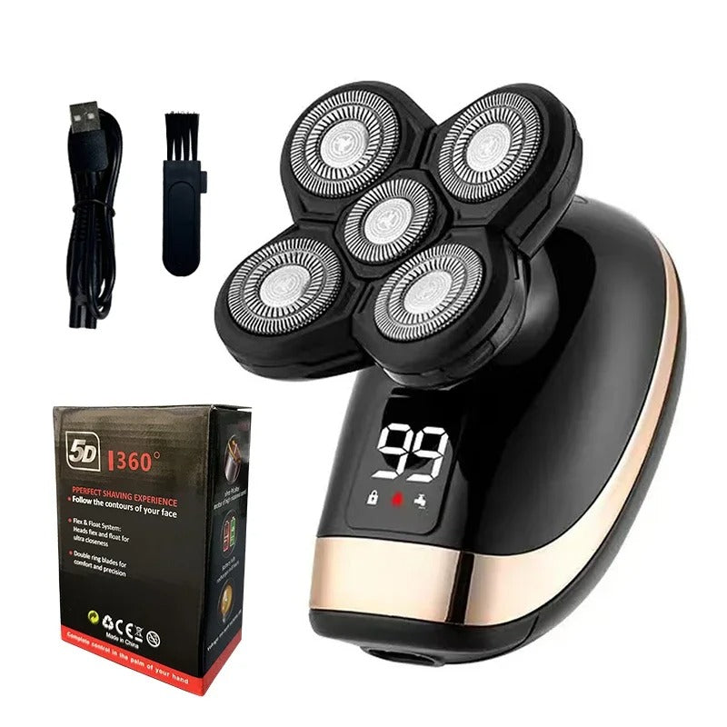 5 IN 1 Electric Razor Electric Shaver Rechargeable Shaving Machine for Men Beard Razor Wet-Dry Dual Use Waterproof