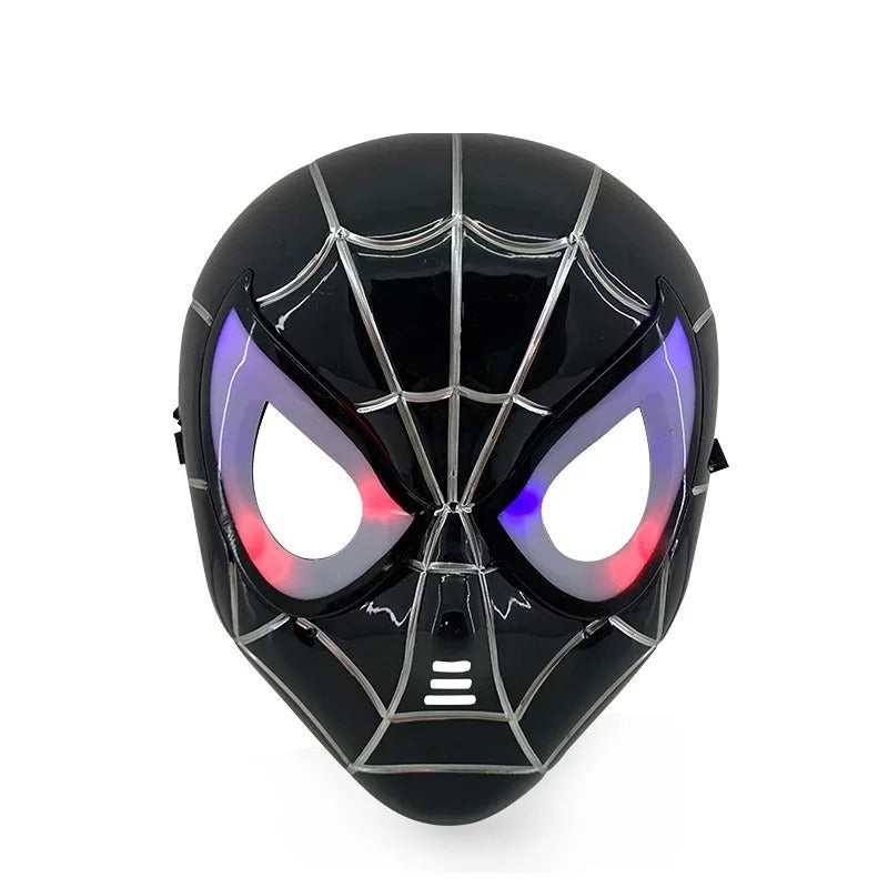 Disney Anime Spider-Man LED Light Mask Cool Cartoon Iron Man Captain America Costume Party Stage Performance Prop Children Gift