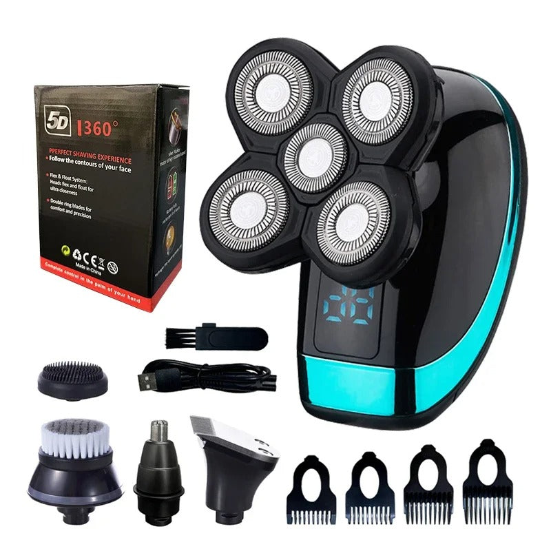5 IN 1 Electric Razor Electric Shaver Rechargeable Shaving Machine for Men Beard Razor Wet-Dry Dual Use Waterproof