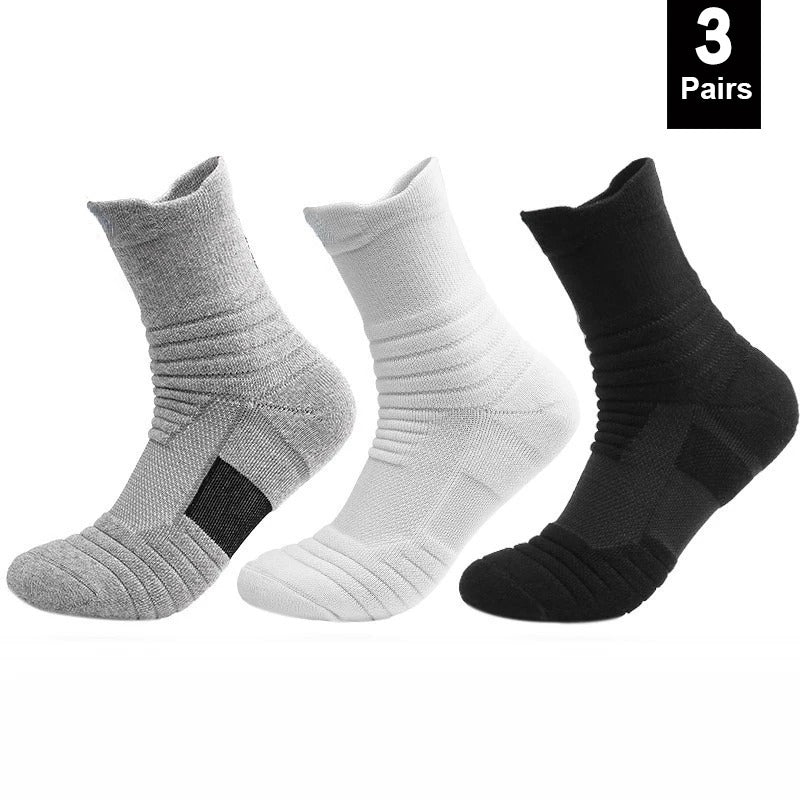 1/3 Pairs Anti-slip Football Socks Men