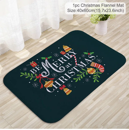 Christmas Door Mat Santa Claus Outdoor Carpet