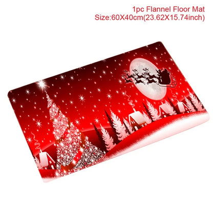 Christmas Door Mat Santa Claus Outdoor Carpet