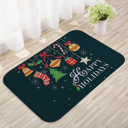 Christmas Door Mat Santa Claus Outdoor Carpet