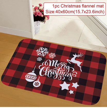 Christmas Door Mat Santa Claus Outdoor Carpet