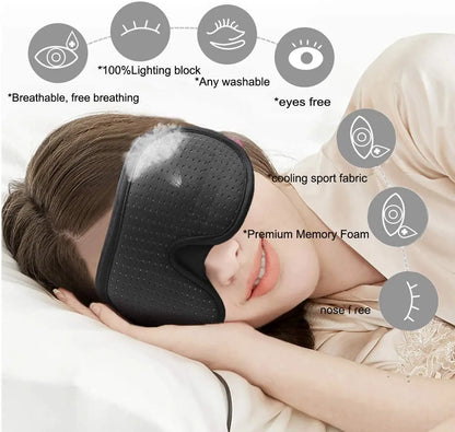 3D Eye Mask for Sleep Lights Blockout & Soft Padded
