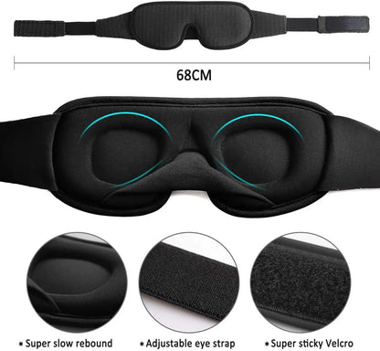 3D Eye Mask for Sleep Lights Blockout & Soft Padded