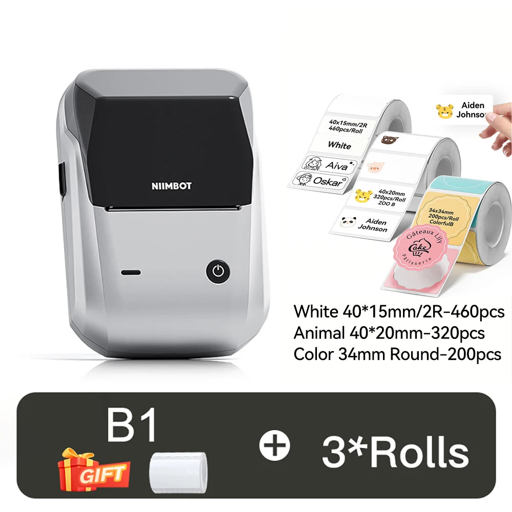 NIIMBOT B1 Portable Thermal Printer Compatible with Smartphones & PC