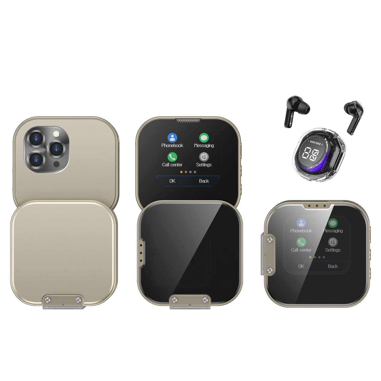 SERVO i19 Rotate Small Box Touch Mobile Phone