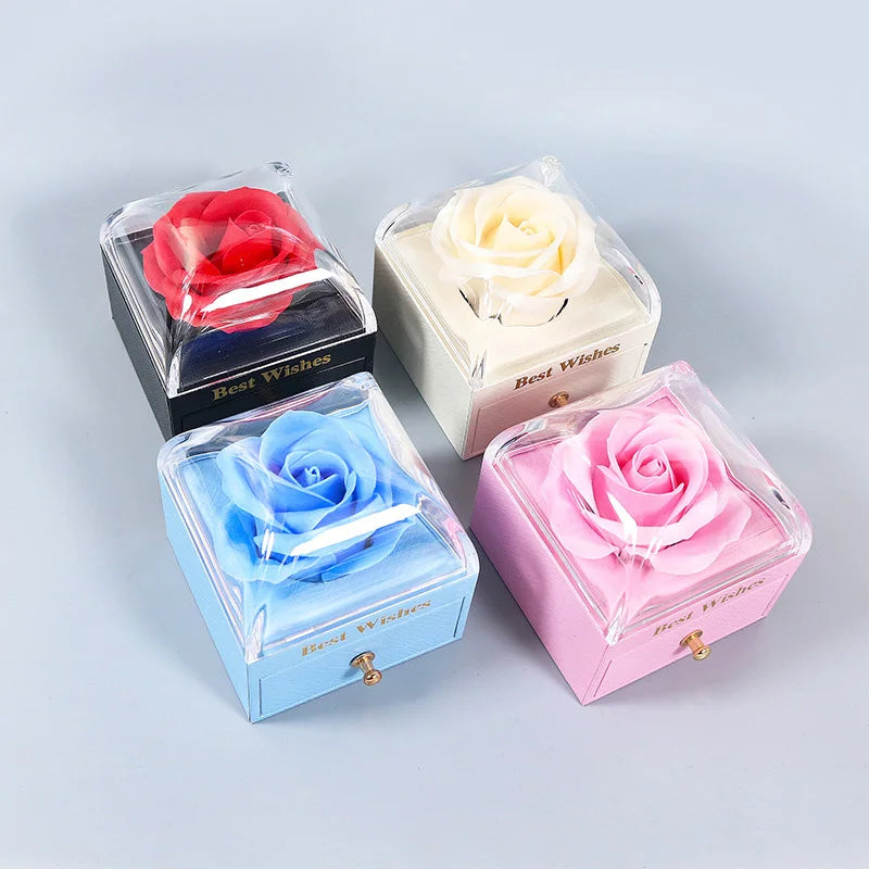 New Rose Flower Jewelry Box for Necklaces