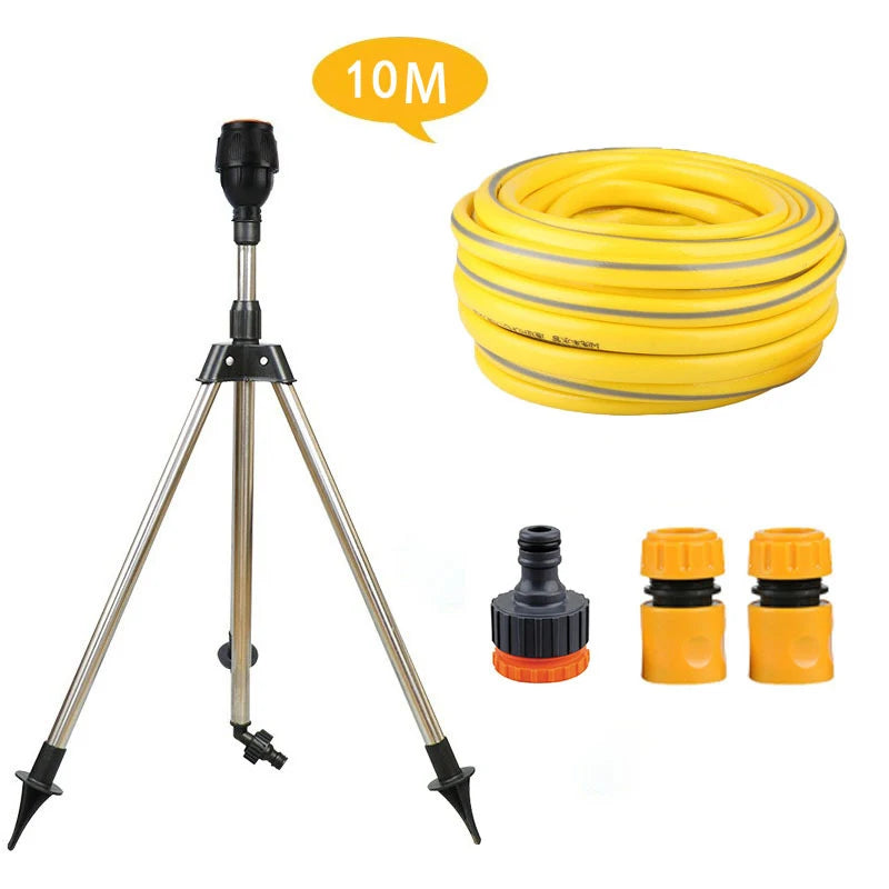 Tripod 360-Degree Garden Automatic Rotating Sprinkler Stainless Steel