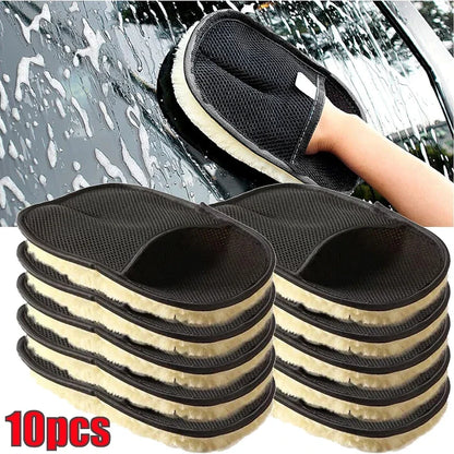 1/10Pcs Car Cleaning Sponge Glove