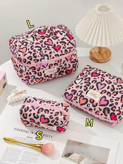 Cute Quilted Cotton Makeup Bag