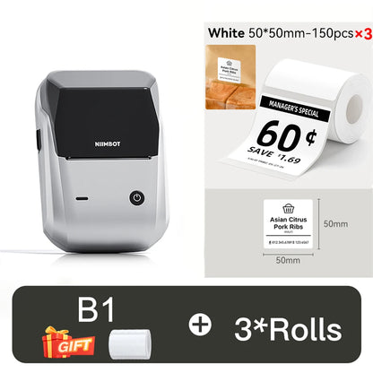 NIIMBOT B1 Portable Thermal Printer Compatible with Smartphones & PC