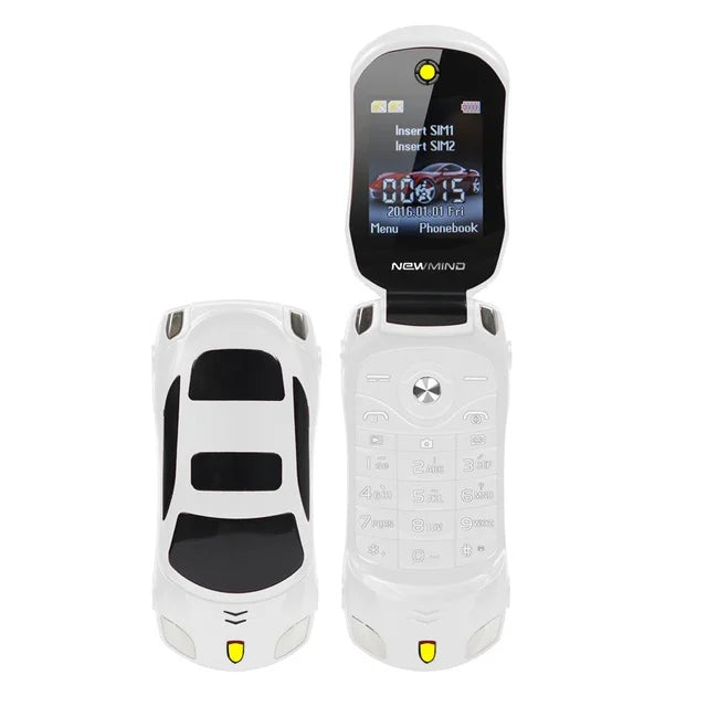 Original Newmind F15 Unlocked Flip Mobile Phone Designed as Mini Sport Car