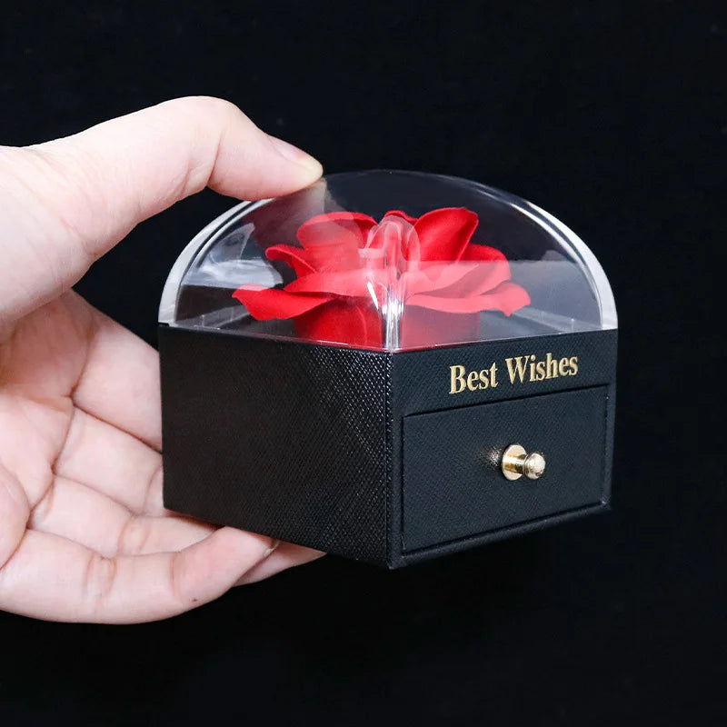 New Rose Flower Jewelry Box for Necklaces