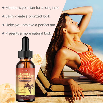 Tanning Drops Bronzer Natural Drinkable Nourishing Self Tanner