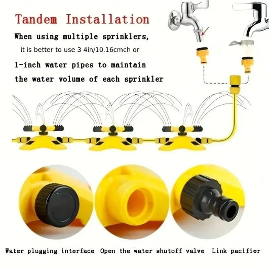 360 Degree Automatic Rotating Water pipe Yard Sprinkler