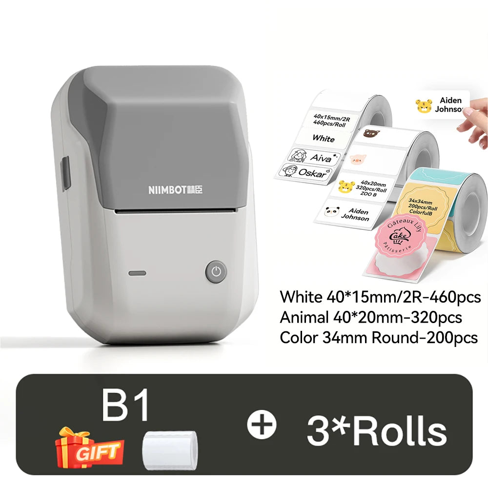 NIIMBOT B1 Portable Thermal Printer Compatible with Smartphones & PC