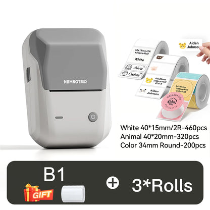 NIIMBOT B1 Portable Thermal Printer Compatible with Smartphones & PC